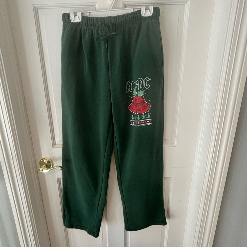 Green AC/DC Graphic Sweatpants